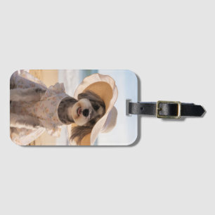 Etiqueta Para Maletas Día de playa del Schnauzer