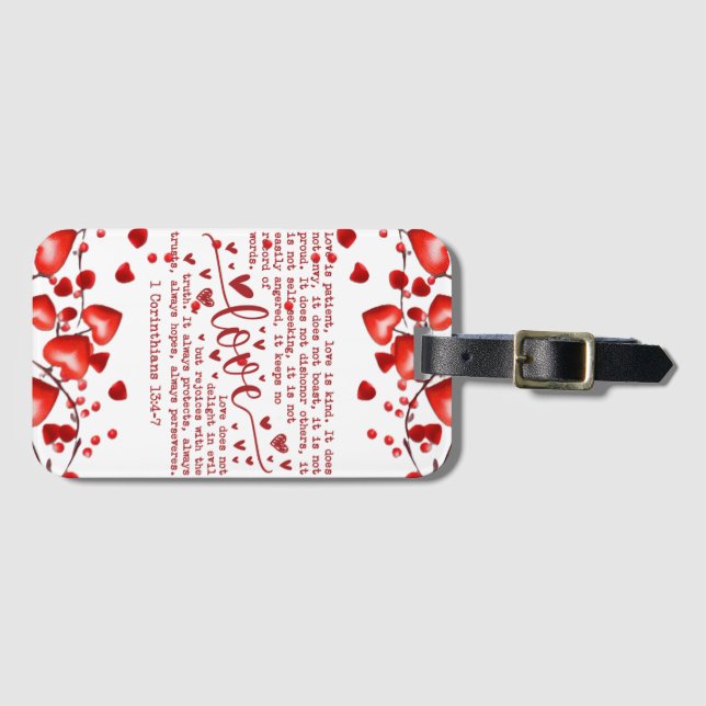 Etiqueta Para Maletas Día de San Valentín  (Anverso horizontal)