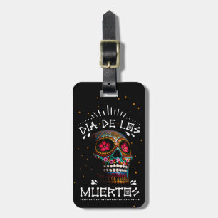 Etiqueta Para Maletas Dia mexicana del arte de la muerte del esqueleto m