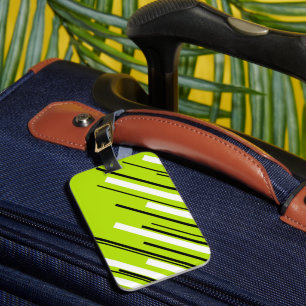 Etiqueta Para Maletas Diagonals - Lime Green