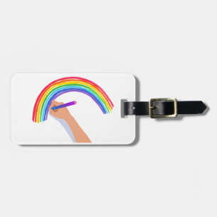 Etiqueta Para Maletas Dibujando un arco iris