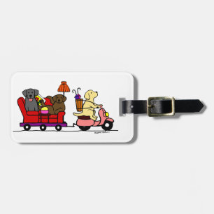 Etiqueta Para Maletas Dibujo animado de mudanza personalizado de