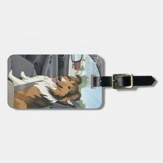 Etiqueta Para Maletas Dibujo animado de Sheltie