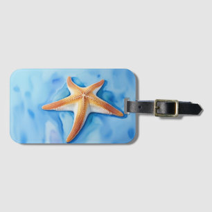 Etiqueta Para Maletas Dibujo de acuarela de estrella de mar