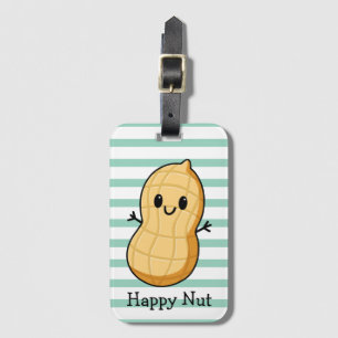 Etiqueta Para Maletas Dibujo de cacahuete de Cute Happy