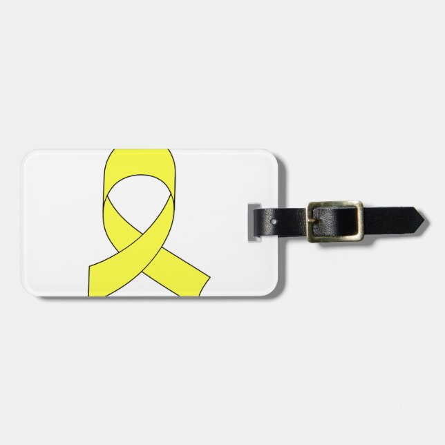Etiqueta Para Maletas Dibujo de cinta amarilla (Frente Horizontal)