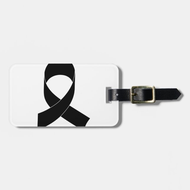 Etiqueta Para Maletas Dibujo de cinta negra (Frente Horizontal)