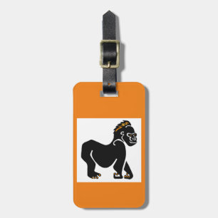 Etiqueta Para Maletas Dibujo manual - GORILLA - Primado - Vida silvestre