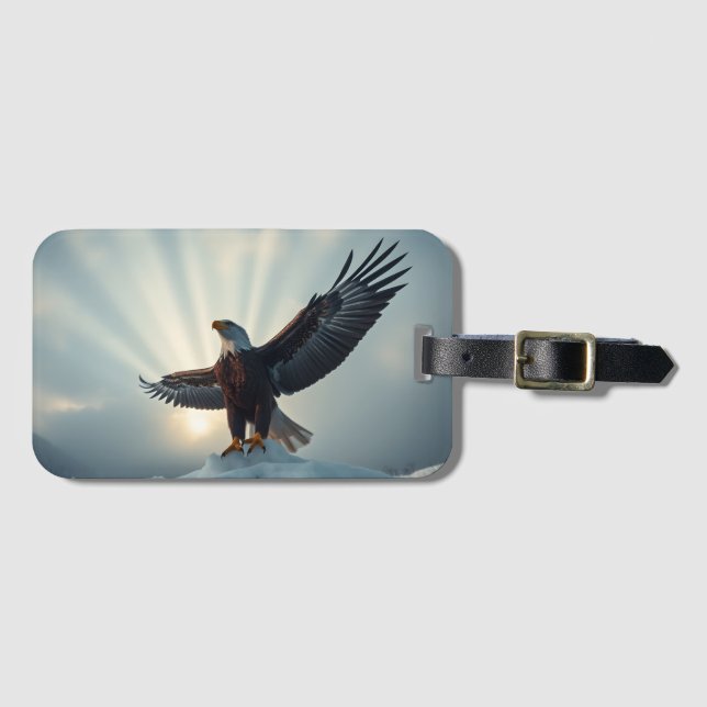 Etiqueta Para Maletas Difunde sus alas, abrace el mundo | (Anverso horizontal)