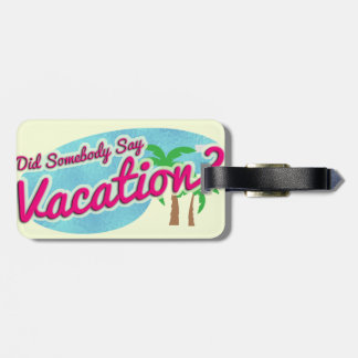 Etiqueta Para Maletas Digamos vacaciones Retro Arte Diversión Nostalgia