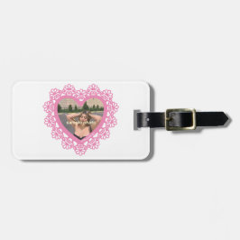 Etiqueta Para Maletas Dingus Heart and Lace Magnet