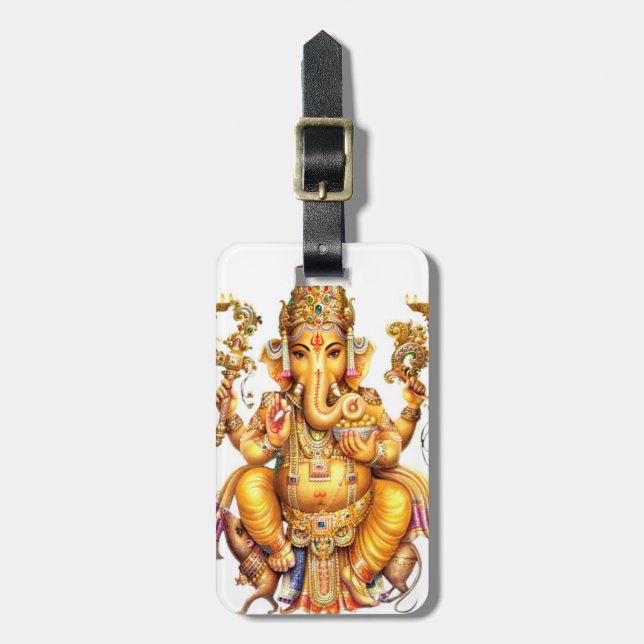 ETIQUETA PARA MALETAS DIOS HINDÚ GANESH (Frente Vertical)