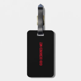 ETIQUETA PARA MALETAS *DIOS ME DISEÑÓ*