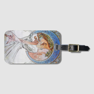 Etiqueta Para Maletas Diosa de la luna azul vintage