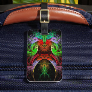 Etiqueta Para Maletas Dirección de arte abstracto del carnaval