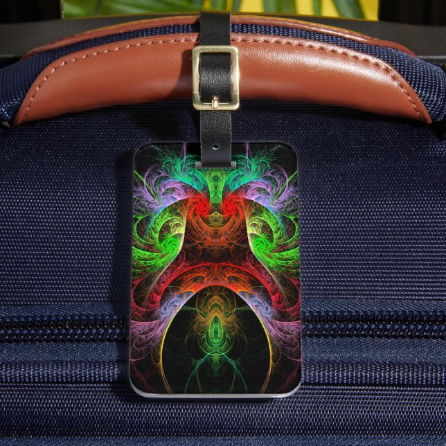 Etiqueta Para Maletas Dirección de arte abstracto del carnaval (Anverso In situ 2)