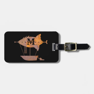 Etiqueta Para Maletas Dirigible Oxidado Steampunk Monograma Personalizad