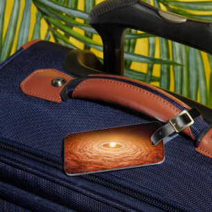 Etiqueta Para Maletas Disco De Material Alrededor De Star Fu Orionis.