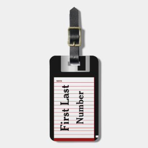 Etiqueta Para Maletas Disco flexible de doble cara divertido y nerd pers