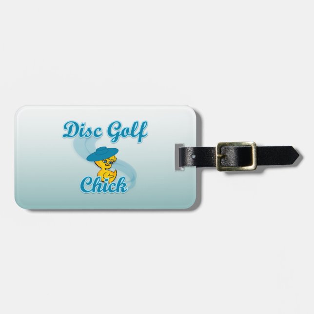 Etiqueta Para Maletas Disco Golf Chick #3 (Frente Horizontal)