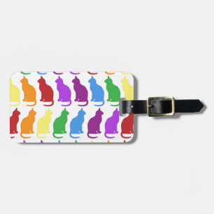 Etiqueta Para Maletas Diseñador con clase de los gatitos del arco iris