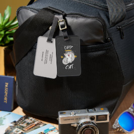 Etiqueta Para Maletas Diseño CAT cutáneo