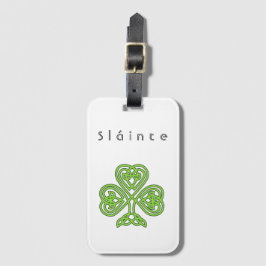 Etiqueta Para Maletas Diseño celta Shamrock St. Patrick's Day Slainte