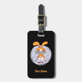 Etiqueta Para Maletas Diseño cómico sarcástico y gracioso en conejo