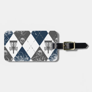 Etiqueta Para Maletas Diseño de Argyle del golf del disco