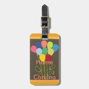 Etiqueta Para Maletas Diseño de Arte Gráfico de Globos de Cumpleaños Col