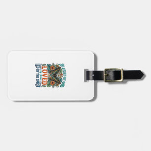 Etiqueta Para Maletas Diseño de camiseta cristiana de mariposa bendita_1