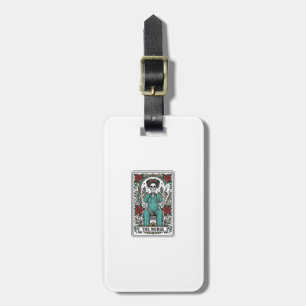 Etiqueta Para Maletas Diseño de camiseta de carta de tarot de enfermera