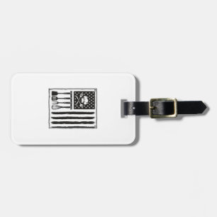 Etiqueta Para Maletas Diseño de camiseta de utensilios de cocina Bandera