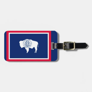 Etiqueta Para Maletas Diseño de la bandera del estado de Wyoming