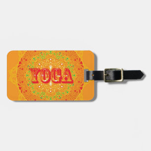 Etiqueta Para Maletas Diseño de la mandala de la yoga