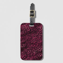 Etiqueta Para Maletas Diseño de la serie Leopardo Burgundy y Gold 9
