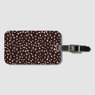 Etiqueta Para Maletas Diseño de la serie Leopardo púrpura y dorado 2