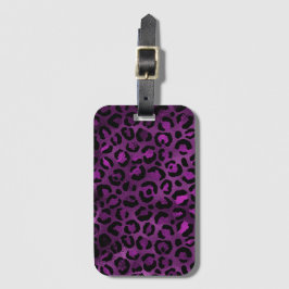 Etiqueta Para Maletas Diseño de la serie Leopardo púrpura y dorado 3