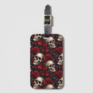 Etiqueta Para Maletas Diseño de la serie Skull y Rosas 10