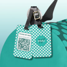 Diseño de lunares elegante Código QR dinámico inte