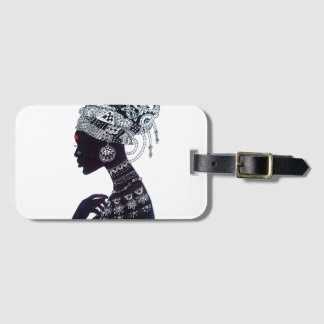 Etiqueta Para Maletas Diseño de Mujeres Tribales