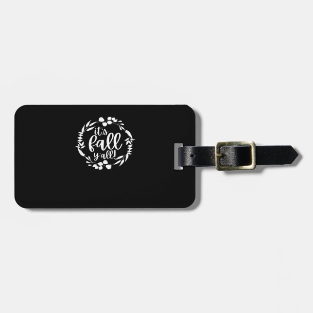 Etiqueta Para Maletas Diseño de otoño minimo limpio (Frente Horizontal)