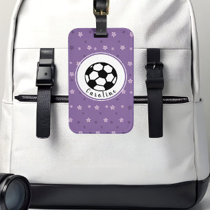 Etiqueta Para Maletas Diseño de pelota de fútbol femenina de calidad Gua