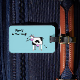 Etiqueta Para Maletas Diseño de Personalizado canto a-moo canto de vacas