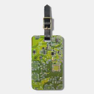 Etiqueta Para Maletas Diseño de placa de circuito PCB verde claro para p