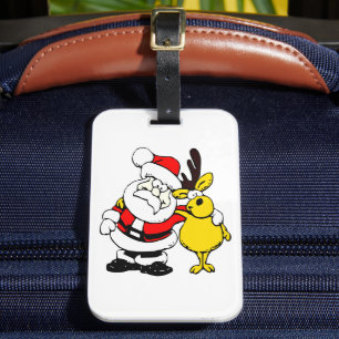 Etiqueta Para Maletas Diseño de regalo de golf para Navidades de renos