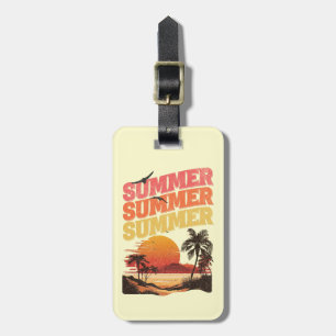 Etiqueta Para Maletas Diseño de texto de verano
