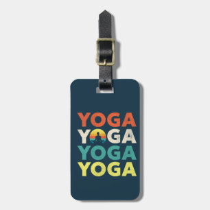 Etiqueta Para Maletas Diseño de texto de yoga