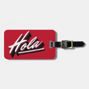 Etiqueta Para Maletas Diseño de texto Hola