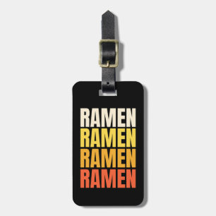 Etiqueta Para Maletas Diseño de texto Ramen